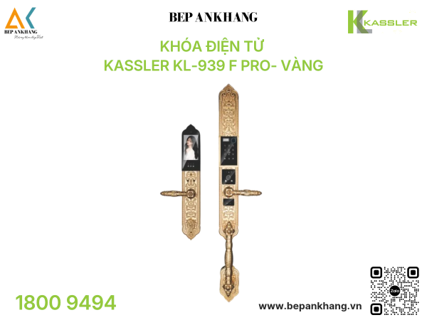 Khóa điện tử Kassler KL-939 F Pro - Vàng